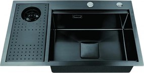 Кухненска мивка 7546L, Inter Ceramic, с приставка за миене на чаши