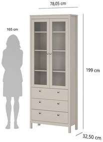 Сиво-бежова витрина 78x199x33 cm Madrid – Tvilum