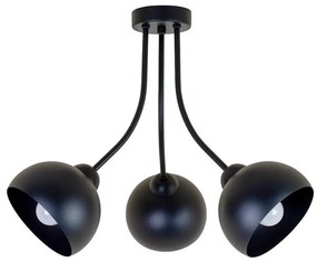 Плътно монтиран полилей QUEEN 3xE27/15W/230V, черен