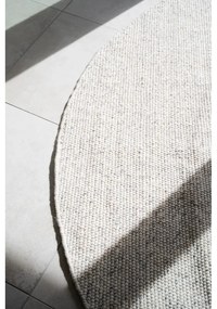 Светлосив вълнен кръгъл килим ø 250 cm Auckland - Rowico