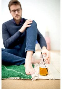 Светлосив и кремав ръчно изработен памучен килим подходящ за пране 140x200 cm Air Natural – Lorena Canals