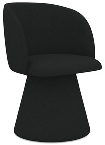 Черен тапициран трапезен стол Maia – Makamii