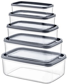 Комплект кутии за съхранение (5 броя), цвят Прозрачен