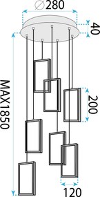 Лампа LED LHJ089-7CP BLACK