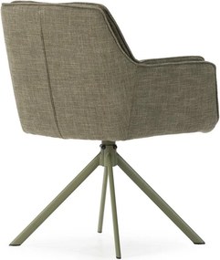 Зелени тапицирани трапезни столове в комплект 2 бр. Keiko – Marckeric