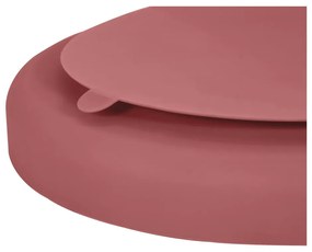 Силиконова детска чиния в тухлен цвят 19x20,5 cm Dusky Pink – Kindsgut