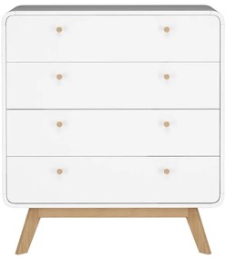 Бял висок скрин 80x88 cm Caitlin – Støraa