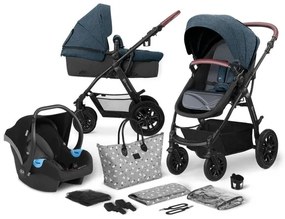 Комбинирана бебешка количка 3в1 Xmoov KINDERKRAFT - синя