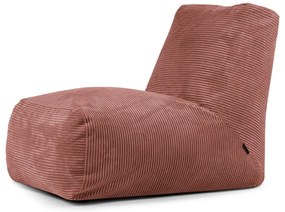 Пуф от рипсено кадифе в тухлен цвят Tube – SLOWDOWN