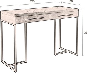 Конзолна маса декор от акация в тъмно естествен цвят 45x120 cm Class – Dutchbone