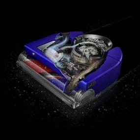 Прахосмукачка робот Dyson 360 Vis Nav, 65 AW, 22000 Pa, 110000 об/мин, 4 режима, 360° визуална навигация, Hyperdymium, Нисък профил, Син/никел