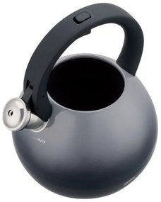 Свирещ чайник Klausberg KB 7955, 3l, Термоизолирана дръжка, Многослойно дъно, Индукция, Тъмносив графит