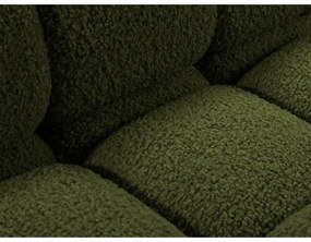 Зелен модул за диван от букле (ляв ъгъл) Bellis – Micadoni Home