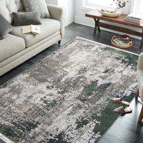Сиво-зелен килим в стил винтидж Ширина: 120 см | Дължина: 180 см