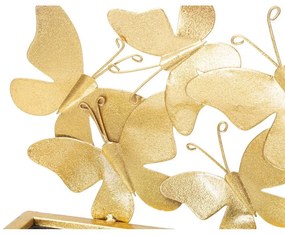 Нощно шкафче в златисто Butterfly – Mauro Ferretti