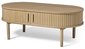 Масичка за кафе от декор от дъб в естествен цвят 60x120 cm Meta – Unique Furniture