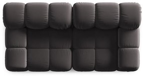 Тъмносив кадифен диван 188 cm Bellis - Micadoni Home