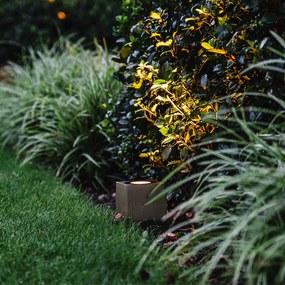 Индустриален градински прожектор ръждясал кафяв квадрат IP65 - Lennard