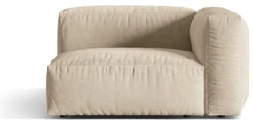 Бежов кадифен модул за диван (десен ъгъл) Martina – Micadoni