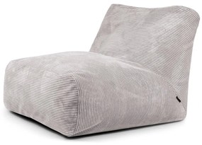 Светлосив пуф от рипсено кадифе Tube 100 – SLOWDOWN