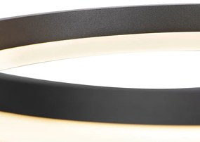 Дизайнерски висящ аплик черен 40 см с LED 3-степенно димиране - Anello