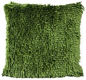 Калъфка за възглавница с пискюли маслиненозелена 40 x 40 cm