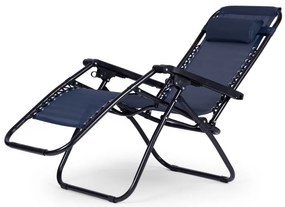 Шезлонг тъмно синьо