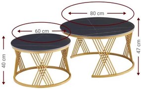 Холни маси Horan-черно-злато