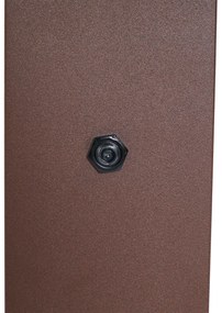 Индустриална външна стълбова лампа ръждивокафява с димно стъкло 70 см със сензор за здрач IP44 - Denmark