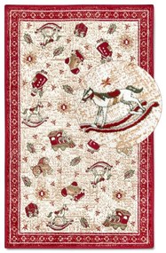 Червен килим с коледен мотив със смес от памук 50x80 cm Toy's Delight Red Christmas – Villeroy&amp;Boch