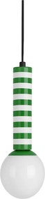 Зелено метално висящо осветително тяло ø 12 cm Rayado Retro – Leitmotiv