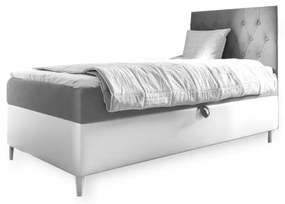 Тапицирано легло  ESME + топер, 100x200, fresh 14,десен