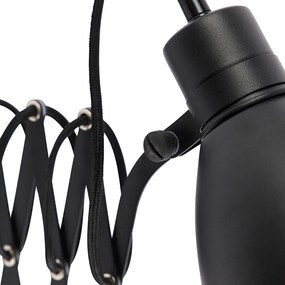 Индустриален стенен аплик черен с регулируема ръка - Merle