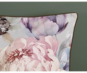 Сиво-кафяво единично удължено спално бельо от памучен сатен 140x220 cm Colinda – Descanso