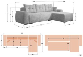 Разтегателен ъглов диван Аполо