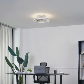 Вентилатор за таван бял 50 см вкл. LED димируем с дистанционно управление - Maddy