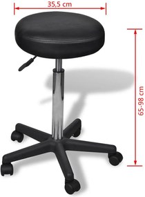 Офис табуретка, черна