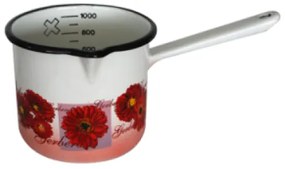Джезве 12cm. 1lt. декор GERBERA - 66/12 РЯ (1-905/1856)