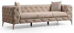 Бежов кадифен диван 237 см Como – Artie