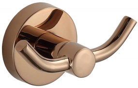 Mexen Remo двойна закачалка за кърпи, розово злато - 70507352-60