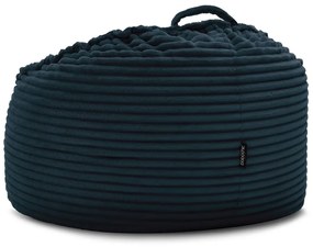 Тъмносин пуф от рипсено кадифе Socrate – Bobochic Paris