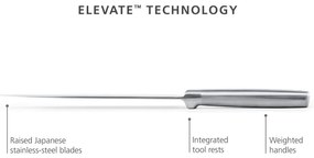 Комплект ножове с поставка 5 бр. от неръждаема стомана Elevate Bamboo – Joseph Joseph