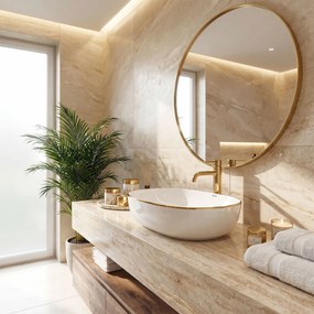 Умивалник за плот Rea CLEO White Gold Edge