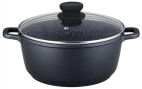 Комплект тенджери и тиган ZEPHYR ZP 4318 M5, 5 части, Мраморно покритие, Индукция, Черен