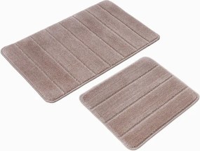 Кафяви килими за баня в комплект 2 бр. 50x80 cm Yeni Cizgli – Foutastic