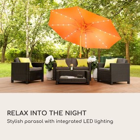 Blumfeldt Calais, чадър, LED, алуминиева рамка, полиестерно покритие, UV защита 50