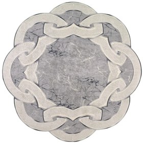 Сив кръгъл килим ø 160 cm - Vitaus