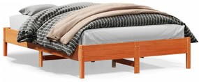 842705 vidaXL Рамка за легло без матрак, восъчнокафяв, 120x200 см, бор масив