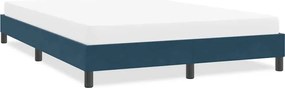 4101365 vidaXL Рамка за легло без матрак Тъмно синьо 160x210 cm Кадифе