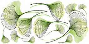 Стикер за стена за интериора на листата на цветето монстера 100 x 200 cm